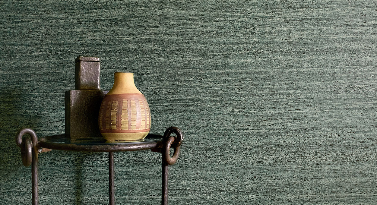 Ambiente com papel de parede no estilo texturas e efeitos naturais